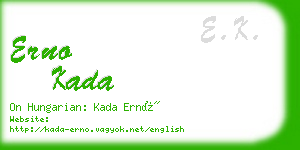 erno kada business card